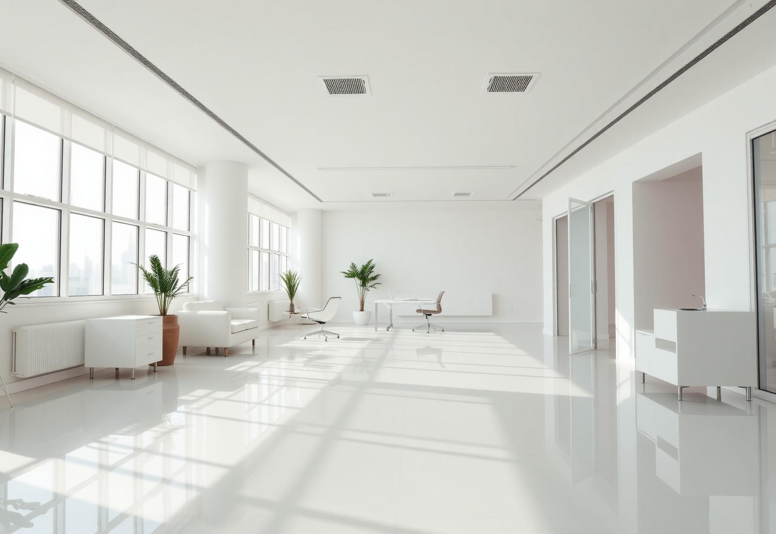 Espace lumineux et impeccablement propre